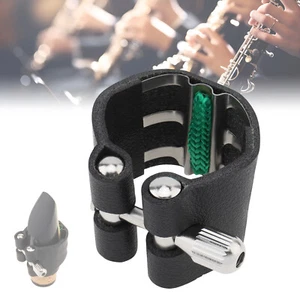 Boquilla de clarinete de cuero suave ligadura para clarinete plano B + tornillo ajustable - Imagen 1 de 9
