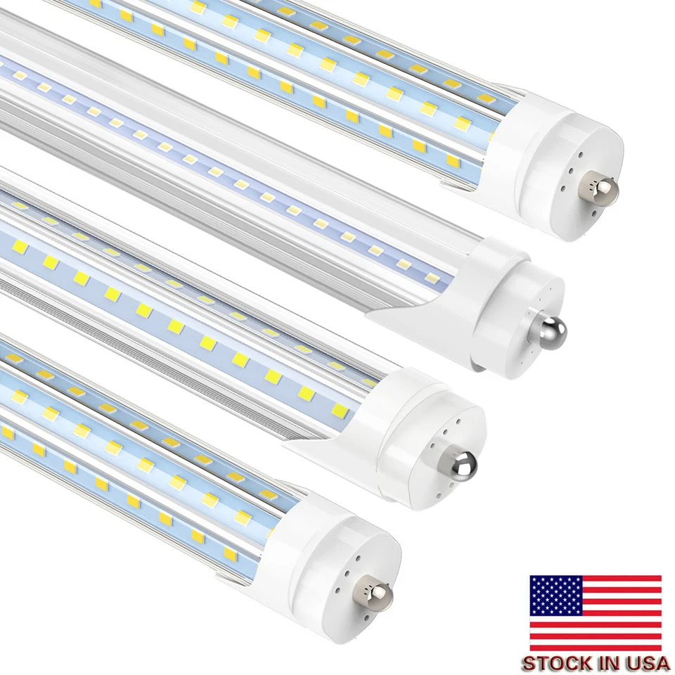 8FT LED Light Bulbs T8 45W 72W 120W Fa8 Garage Ceiling Shop Lights 5000K~6500K - Image 1 of 4