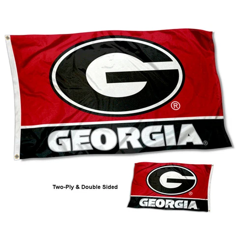 Georgia Bulldogs G Logo Flag Double Sided 2-Ply 3x5 Foot Outdoor Banner Cover