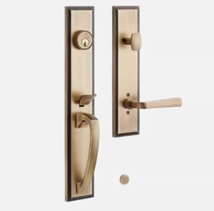 Signature Hardware 552085AB MNG-EXTR-5002- Brass Entry Door Set - No Backset LH - Picture 1 of 1