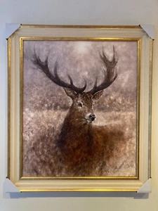 GARY BENFIELD NOBLE Stag Portrait Large Limited Edition Canvas Print COA - Picture 1 of 13