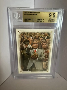 2007 Upper Deck Masterpieces, Richard Nixon #75, BGS 9,5 gemma come nuovo - Foto 1 di 2