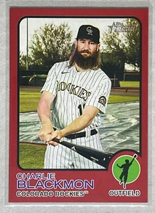 Charlie Blackmon, 2022 Topps Heritage #26, Red Parallel, Colorado Rockies - Picture 1 of 2