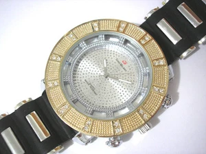 Big Case Rubber Band Men's Watch with 2 Extra Bezels # 3020 - Picture 1 of 4