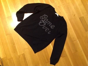 Mädche langarm Sweatshirt HM 158 164 schwarz - Bild 1 von 3