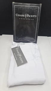 Cesare Paciotti Men’s Sleeveless Crew Neck T-Shirt – Color White – Size 6 NEW - Picture 1 of 11