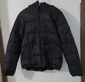 Abercrombie Kids Gr. 13/14 schwarz Puffer Mantel Kunstfell Kapuze warme Winterjacke - Bild 1 von 21