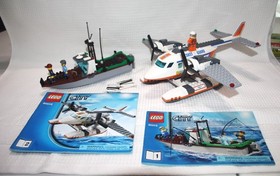 LEGO City Coast Guard Plane 60015 /100% Complete Set w/ Minifigs & Instructions