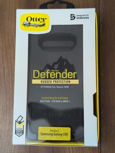 OtterBox Defender Series Case and Holster for Samsung Galaxy S10 - Black - Picture 1 of 3