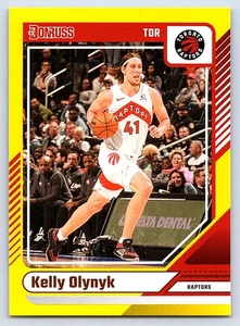 2024-25 Donruss #42 Kelly Olynyk Yellow Flood Toronto Raptors - Picture 1 of 2
