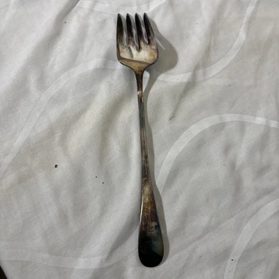 Винтажная серебряная вилка для сервировки мяса International 12 дюймов MGM - Изображение 1 из 3