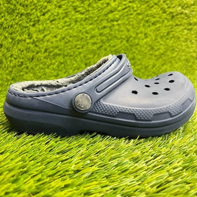 Crocs clássico forrado tamanco masculino tamanho 12C azul marinho caminhada ao ar livre sandálias slip on - Imagem 1 de 4