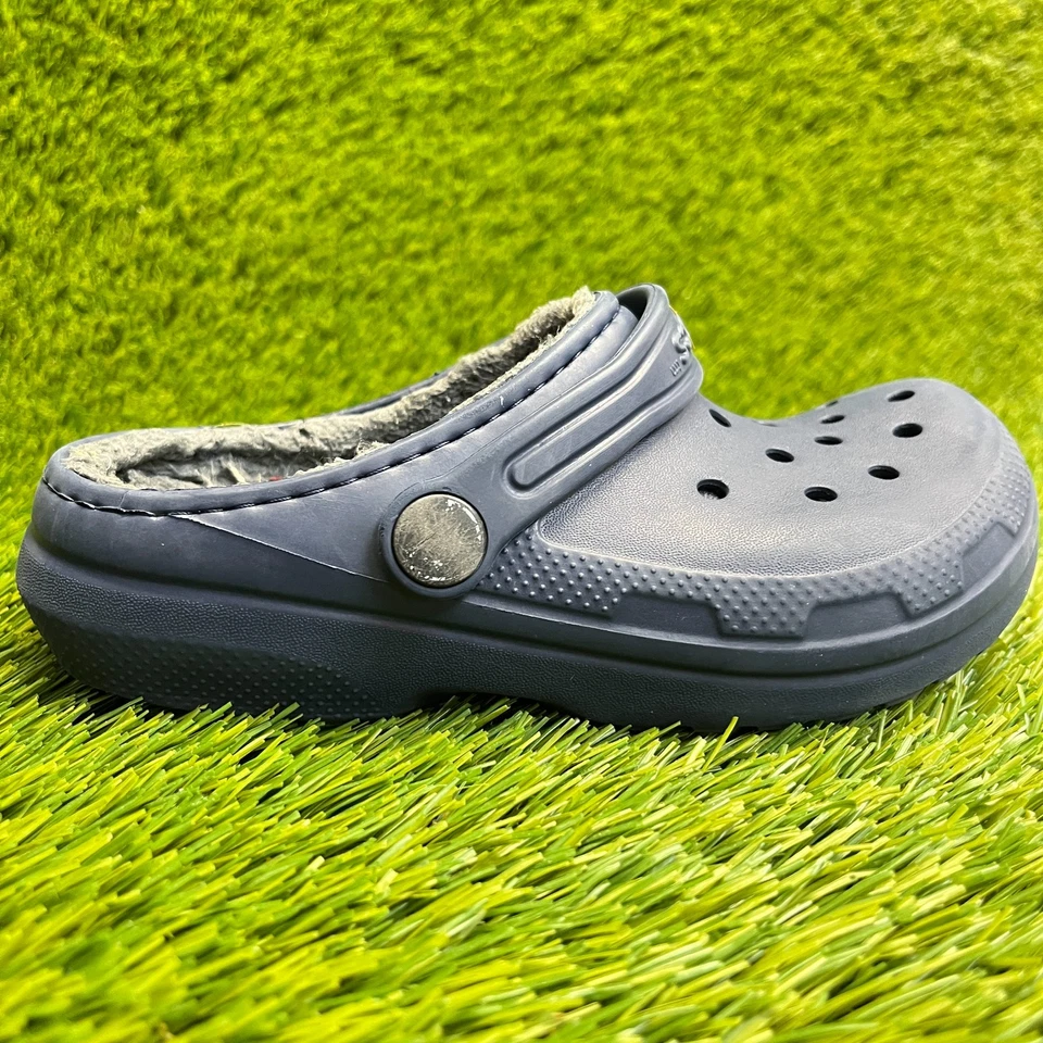 Сандалии-сабо Crocs классические с подкладкой для мальчиков размер 12C темно-синие для прогулок на открытом воздухе без шнуровки - Изображение 1 из 4