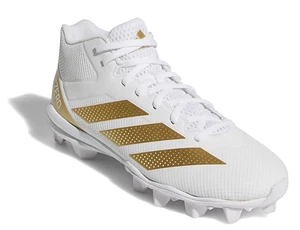 adidas Adizero Impact .2 MD Football Cleats Mens 8 White Gold - Picture 1 of 6