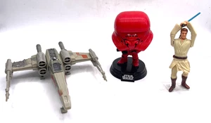 Star Wars Action Fleet Micro Machines X Wing Obi-Wan Stormtrooper Funko 1997-98 - Picture 1 of 11