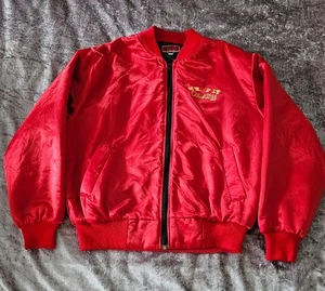 Giacca Bomber Vintage Rosso Zip It London Musica Country - Uomo XL (C3) - Foto 1 di 6