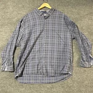 Tommy Bahama Hemd Erwachsene XXXL blau kariert Langarm Tasche Strand Herren - Bild 1 von 6