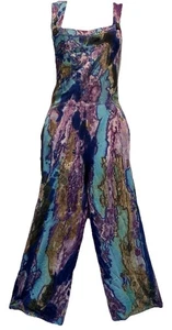 Neu mit Etikett SACRED THREADS Batik Hippie Viskose Capri OVERALL STRAMPLER JUMPSUIT PULLOVER M - Bild 1 von 6