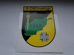 Aufkleber  Bundeswehr  8.DtEinsKtgt  ISAF   ca 10x8,5  cm - Picture 1 of 1