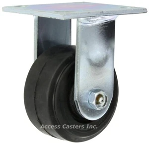 Rueda de placa rígida Albion 16MR04201R 4"" x 2"", rueda de goma, 300 libras de capacidad - Imagen 1 de 5