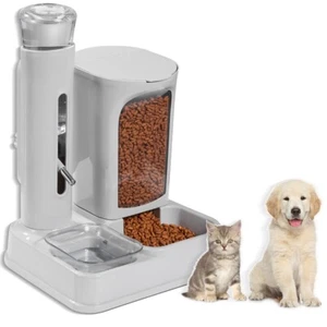 Hanging Automatic Food Water Dispenser Auto Gravity Pet Cage Feeder Waterer Set - Picture 1 of 9