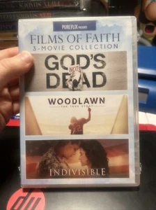 Films of Faith 3-Movie Collection (God's Not Dead Woodlawn Indivisible DVD New - Imagen 1 de 3