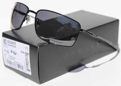 OAKLEY Square Wire Sunglasses Polished Black/Black Iridium NEW OO4075-01 - Image 1 of 4