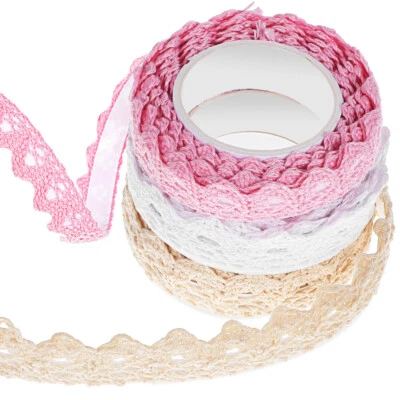 3 Rollos Autoadhesivo Boda Decoración Encaje Washi Tape Borde Decoración Boho Cinta EE. UU. Foto 1 de 4