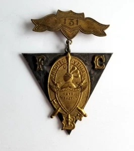 Vintage Knights of Pythias Medal Pin Badge Copyright 1874 Supreme Lodge 131 - Picture 1 of 16