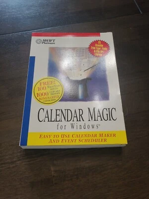 Rare VTG Tech Calendar Software 1994 IBM PC Compatibles Windows 3.1 or higher - Image 1 of 4