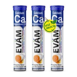 EVÄM Calcium Magnesium D3 Brausetabletten für Sport 3x15 Stück Hergestellt in DE - Bild 1 von 8