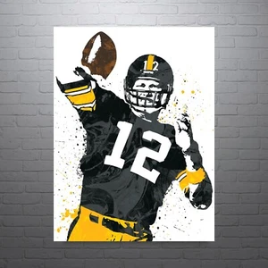 Estampado deportivo Terry Bradshaw Pittsburgh Steelers, Man Cave - Imagen 1 de 5