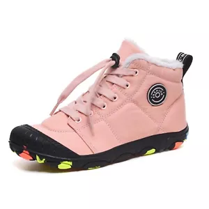 NIÑOS NIÑAS NIÑOS PIEL SINTÉTICA INVIERNO CÁLIDO CORDONES BOTINES ZAPATILLAS ZAPATOS 38 - Imagen 1 de 5