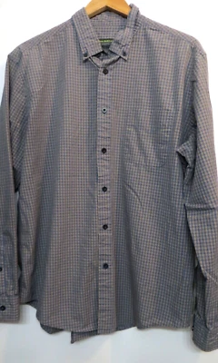 John Barlett Consensus Shirt Mens Large Taupe Brown Blue Button Up Long Sleeve - Image 1 of 4