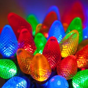 25 LED Christmas Light Set C7 Indoor Outdoor Home Holiday Party String Lights - Picture 1 of 26