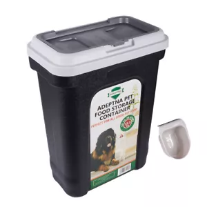 ADEPTNA GROSS 30L HAUSTIERFUTTER AUFBEWAHRUNGSBEHÄLTER FLIP TOP VERRIEGELUNGSSYSTEM MIT SCHAUFEL - Bild 1 von 11