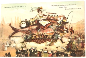 1911 Carnaval de NICE XXXIX antica cartolina carri carnevale a Gen. Thaon Revel - Imagen 1 de 2