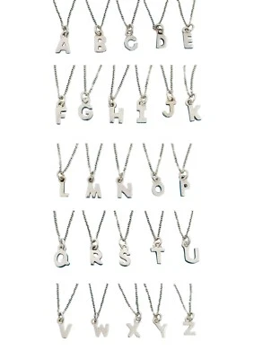 Initial Letter Dangle Drop Earrings and Pendant 925 Sterling Silver - Image 1 of 2