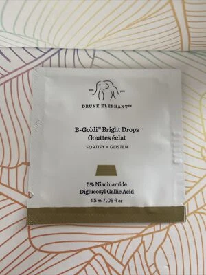 Drunk Elephant B-Goldi Bright Drops with 5% Niacinamide 1.5ml Sample Sachet NEW - Image 1 of 2