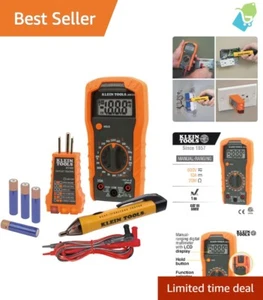 Versatile Multimeter Kit: Digital, Non-Contact Voltage & Outlet Tester Included - Picture 1 of 15