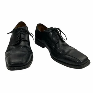Johnston Murphy Mens Black 20-6461 Lace Up Square Toe Leather Dress Shoes Sz 10M - Picture 1 of 10