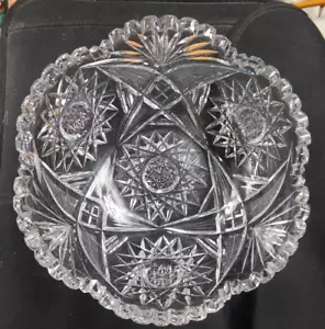 Brilliant Period Cut Class Schüssel 8 1/4" Hobstar und Ventilator ca. 1890er rauschig - Bild 1 von 6