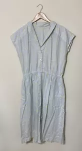 Vintage Handmade 80s Pastel Button Up Floral Dress Full Skirt Pockets - Picture 1 of 5