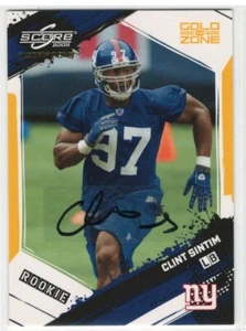 Tarjeta de novato automática Score CLINT SINTIM Inscriptions Gold Zone 2009 variante # 49/50! - Imagen 1 de 2