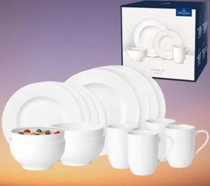 Juego de vajilla de porcelana premium de 16 piezas Villeroy & Boch For Me servicio para 4 - Imagen 1 de 4