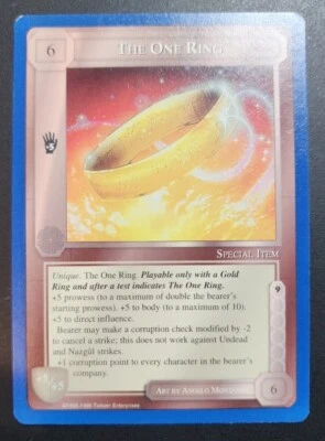 Middle Earth CCG.  THE ONE RING Wizards Edition Blue Border - Image 1 of 4