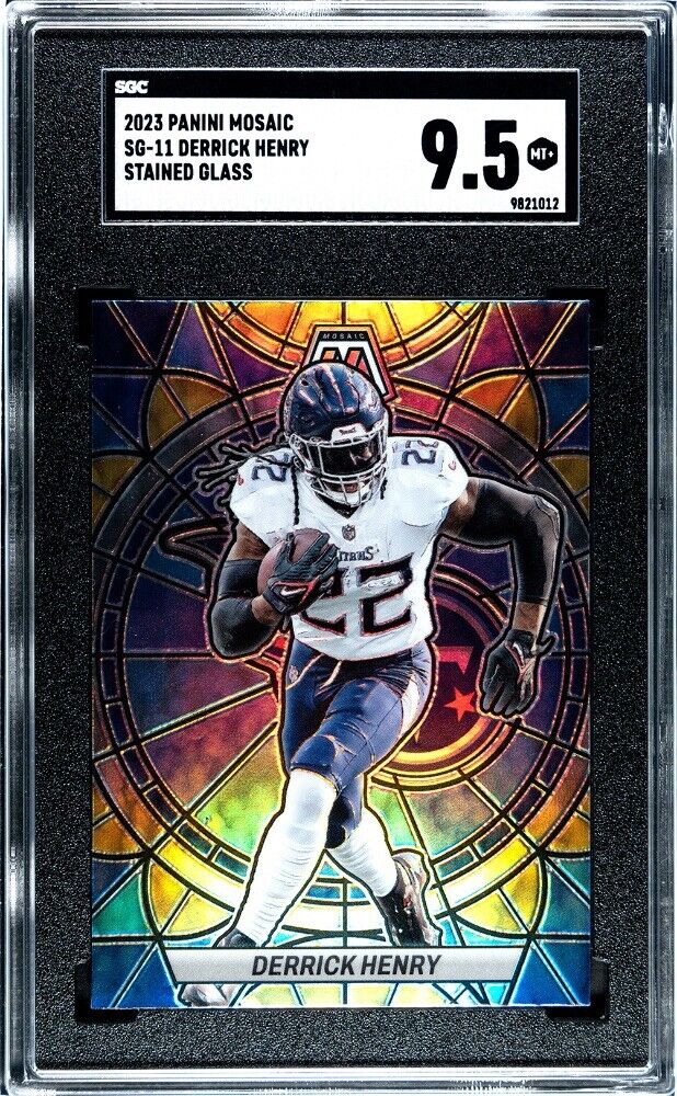 2023 Mosaic Derrick Henry Stained Glass SG-11 SSP Titans Case Hit SGC 9.5