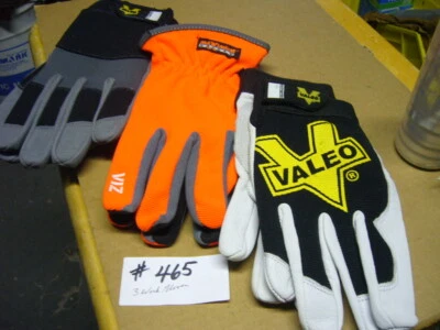 Guantes de trabajo dos (2) Valeo V255 medianos y uno máximo seguridad #720-4600 grandes (ver des Foto 1 de 2