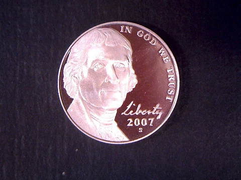 2007 S 5C Proof Jefferson Nickel **Free Shipping** Cover