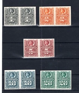 CHILE 1877 COLUMBUS IMPERF PLATE PROOF en pares juego completo - Imagen 1 de 1